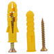 Hasdick Beijing warehouse delivery small yellow croaker plastic expansion tube expansion screw rubber plug bolt expansion plug self-tapping screw set 6*80mm 100 sets