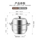 
Meichu (MAXCOOK) 304 stainless steel steamer, double-layer steaming and cooking pot, fish steaming pot, induction cooker, gas stove, universal 304 stainless steel steamer, MCZ826, 2-layer 32cm
