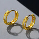 Fat Donglai's same style 18k color gold earrings, gold color earrings, gold retro hoop earrings for women, diamond earrings