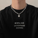 QMXD necklace men's trendy hip-hop men's clavicle chain high-end American retro boy pendant titanium steel non-fading gift for boyfriend