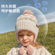 Lemon baby children's hats for boys and girls woolen ear protection hats, scarves and gloves to keep warm and windproof Peach mousse powder 52