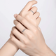 Jibaolou Pt950 platinum couple ring for men and women, platinum pair of rings, glossy ring, closed ring, wedding ring, No. 9-3.5g