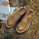 Dickies work shoes men's shoes casual leather shoes trendy low top British style big-head leather shoes versatile casual shoes brown 43