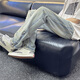 Hongtiwan Jeans Herren Sommer Ripped High Street Vibe American Hosen Trendy Herren koreanischer Stil Trendy Teenager Slim Fit Blue Ripped Style Yd728 m (80-100jin [Jin entspricht etwa 0,5 kg])