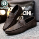 Zapatos de hombres de lujo de Light Light de carpintero 2025 Nuevos zapatos Doudou de cuero de moda para hombres Zapatos casuales de estilo para hombres Corea de cuero casual de cuero D826 Negro 44