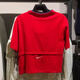 耐克（NIKE）短袖女装2025夏季新款运动服针织透气圆领休闲T恤上衣HF6291-133 HF6291-687红色 S