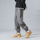 Dingfengbaoluo Casual Hosen gebundene Füße konischer Männer Frühling und Sommer vielseitige trendige Marke Workwear Sporthose K2061 Gray XL