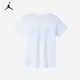 NIKE JORDAN Nike AJ children's short-sleeved T-shirt summer new children's size 23 short T-shirt pure white 110/56 recommended height 104-110cm