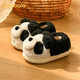 Balabala Boys Cotton Slippers Panda Cute Little Girls Indoor Home Bag Heels Furry Cotton Shoes Children's Warm Furry Shoes Winter