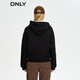 
ONLY Autumn and Winter Sports Style Hooded Letter Print Loose Sweatshirt Women 12349S014 H1Z Black S 160/80A