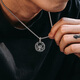 Mingyang Decorative Sea 925 Silver Xianglong Necklace Men's Zodiac Year of the Dragon Year of the Dragon Zodiac Circle Pendant Trendy Original Accessories New Year's Gift Xianglong Pendant + Square Bead Steel Chain-65cm