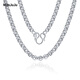 Miss JuJuPT950 platinum necklace men's platinum O-shaped chain, simple and elegant round bead chain, versatile and pull-over pearl chain plain chain, weight 14.63g, length 53cm, thickness about 3.2mm