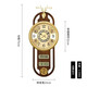 Zhizhen New Chinese style living room perpetual calendar wall clock creative atmospheric Chinese style wall clock household decorative wooden clock 6172-imitation copper model-brand movement