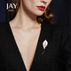 Jay's smooth sailing brooch, high-end women's pin accessories, birthday gift for elder mother and mother-in-law, silver