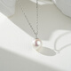 Tahitian 18K gold akoya pearl pendant round highlight seawater pearl necklace necklace akoya 8.5-9mm +925 silver chain