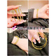 DL 1998 Fett Donglai Qualität 18k Gold gebrochenes Goldarmband 18K Goldene Gerichte und Perlen Drei-Kreis-Gedächtnismemory Elastic Armband Frauenhundert Gerichte und Perlen Drei-Kreis-Armband