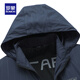 Romon Romon Brand Veste décontractée haut de gamme pour hommes au printemps et à l'automne Veste à tendance polyvalente avec cagoule amovible et non en fer.