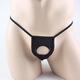 Men's underwear perverted thong men's holes transparent opening T-trousers reveal hollow passion temptation hot low waist concave red uniform size