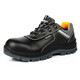 Zhongmai ZM698 safety shoes, steel toe anti-smash, head layer lychee embossed cowhide PU outsole wear-resistant and non-slip labor-safe shoes, size 44