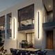 XMSJ Outdoor wasserdichte Wandleuchte Villa Hotel Außenwanddekoration Umgebungslicht Waschleuze Waschleuchter minimalistischer Hof Langstreifen Leuchte J003 9227-Rainfestes Modell 9227-100 cm-neutral
