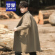 Romon (Romon) Bright-Line-Design doppelseitiger Wollmantel für Herren-Mitte des Herbstes und Winterkaschmirwolle, verdickte Windbreaker-Jacke für Männer grau-grüne XL (145-165jin [Jin ist ungefähr 0,5 kg])