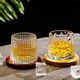 Export to domestic sales rotating glass wine glass tumbler beer glass foreign wine glass ice ball whiskey cup hammered whiskey rotating wine glass 180ml 1 piece