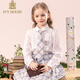 IVY HOUSE Ivy children's clothing girls spring new parent-child clothing JK long-sleeved shirt sweet, cute, comfortable and versatile college style white 120cm (120/56)