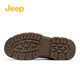 Jeep Martin Boots Herren Winter 2024 Neues echtes Leder atmungsaktivem dick-solchen Arbeitsschuhen Vielseitige Mode High-Top-Männerschuhe trendy braun [Modestil] 40