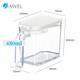 ASVEL Japanese-style seasoning box household plastic seasoning jar condiment storage box storage box with spoon white 480ml