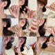 Erqi Xiaoxiang Style Nouvelles boucles d'oreilles Stud Lettres de boucles d'oreilles Perl Face Rond à la mode haut