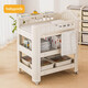 mesa de pañales de babypods mesa de cuidado del bebé recién nacido cot de pañal móvil multifuncional cambio bañera de bebé bañera - mesa de enfermería multifuncional + almohadilla de látex