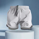 Qinkung Light Industry Leichte Eisdraht Schnell trockene Kurzfilme Sommerlauf-Training Drei-Cross-Hosen Anti-exponierte Fitnesssporthosen #187 Grauweiß/QG Leicht 7xl 753-862jin [Jin entspricht 0,5 kg]