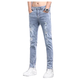 
JEEP SPIRIT jeans men's summer thin slim foot pinch pants men's versatile Korean style trend 2023 spring and autumn long trousers 6636 gray + 8013 light blue [two-piece] 28