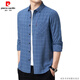 Pierre Cardin Algodón puro Camisa de manga larga Camisa de manga larga para hombres y otoño de mediana edad y ancianos a cuadros a cuadros sueltos de algodón de algodón de algodón de gran tamaño 6626 gris [con terciopelo en espesado] 190/4xl recomendado 175-190Jin [Jin equivale a 0.5 kg]
