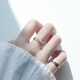 Lotus 925 silver ring women's tail ring little finger fashion personality simple trendy little finger single index finger small size - recommended tail ring wearing - open