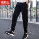 Nanjiren Velvet Casual Pants Men's Autumn and Winter Warm Sports Loose Trousers Thickened Leg Pants CC-XKJWK Black 101 Velvet 2XL