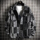 JIAYE Working denim jacket men's spring and autumn new casual and handsome American loose jacket men's trendy black jacket black XL 170-175cm [130-150Jin [Jin equals 0.5 kg]]
