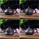 Feixidi Yixing Clay Purple Clay Pot Single Pot Handmade Kung Fu Teapot Ceramic Filter Small Teapot Xishi Pot Tea Set Brown Round Color Pot 160ml