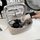 
Haofanjie makeup bag large capacity cosmetic storage bag portable travel compact waterproof professional makeup box toilet bag cosmetic bag [gray]