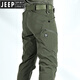 JEEP SPIRIT Jeep tactical trousers men's spring and autumn new loose training multi-pocket straight pants stretch casual outdoor overalls Khaki XL