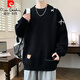 Pierre Cardin (Pierre Cardin) Spring et automne des adolescents pull épais pour les garçons et les élèves du lycée chauds Big Children's Men's Men's Clothing Base Sweater Trend 9196 White L Environ 100-115 Jin [Jin est égal à 0,5 kg] peut être usé