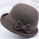 Wanhongda autumn and winter hats for middle-aged and elderly women, Western-style grandma woolen hats, versatile hats, Western-style mom fisherman hats, brown (90% of customers choose), adjustable