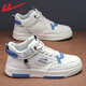Huili High-Top-Herrenschuhe für Winterschuhe für Herren trendy und vielseitig dicke alleinighöhenhanzer Skateboard modische Gelegenheitssportschuhe für Männer Nebel Blue Graffiti-Stil [dicker alleinigem Höhepunkt und Anti-Schlupf-Kee-Resistant] 42
