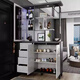 Mikeyou light luxury entrance cabinet living room partition cabinet double-sided screen storage rack simple modern foyer solid wood storage storage cabinet 687 models 1.5 meters long