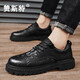 Zapatos de hombres de lujo de Zanste Light Spring y otoño de tamaño grande Toe Toe Toe Coasthide Cuero sin deslizamiento zapatos de punta grande de cuero transpirable Black Retro 46 para hombres 46