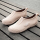 Fashionable Japanese rain boots for women wearing short tube rain boots for outdoor work waterproof and non-slip shoes rubber shoes flat sole pullover shoes purple 37
