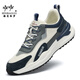 
Heni Paulo sneakers men's summer new Forrest Gump men's sports shoes high-end casual men's shoes new versatile non-slip dad shoes white and blue mesh 9913 40 (250mm) sports shoes size