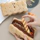 Canaan Songji Creative Stationery Box Sandwich Biscuit Food Pencil Bag Creative Personality Cute Funny Elementary School Student Junior High School Student Stationery Box Girls Brown