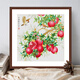 Spring Cross Stitch New Style File broderie Small Style Pomegranate Pomegranate Pomegranate Living Room Study DIY Embroidé à la main New Chinese Style Paindre de Coton écologique Coton à trois brins [6623 Granchette de grenade Page de grenade]