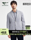 Siete lobo traje de traje para hombres textura tejida y versátil elástica y fácil de cuidado de ropa para hombres Top 005 (gris claro) 3xl 185/100a
